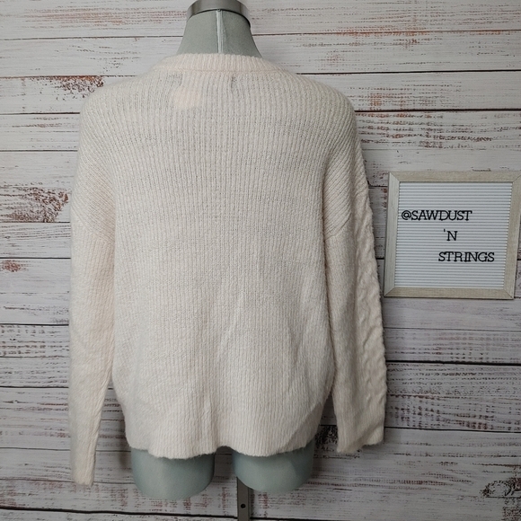 KENDALL + Kylie Boxy Cable Knit Sweater S - Picture 7 of 10